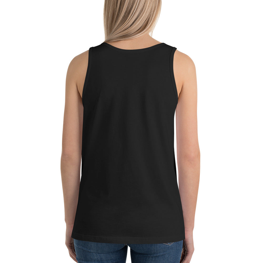 mens staple tank top black back