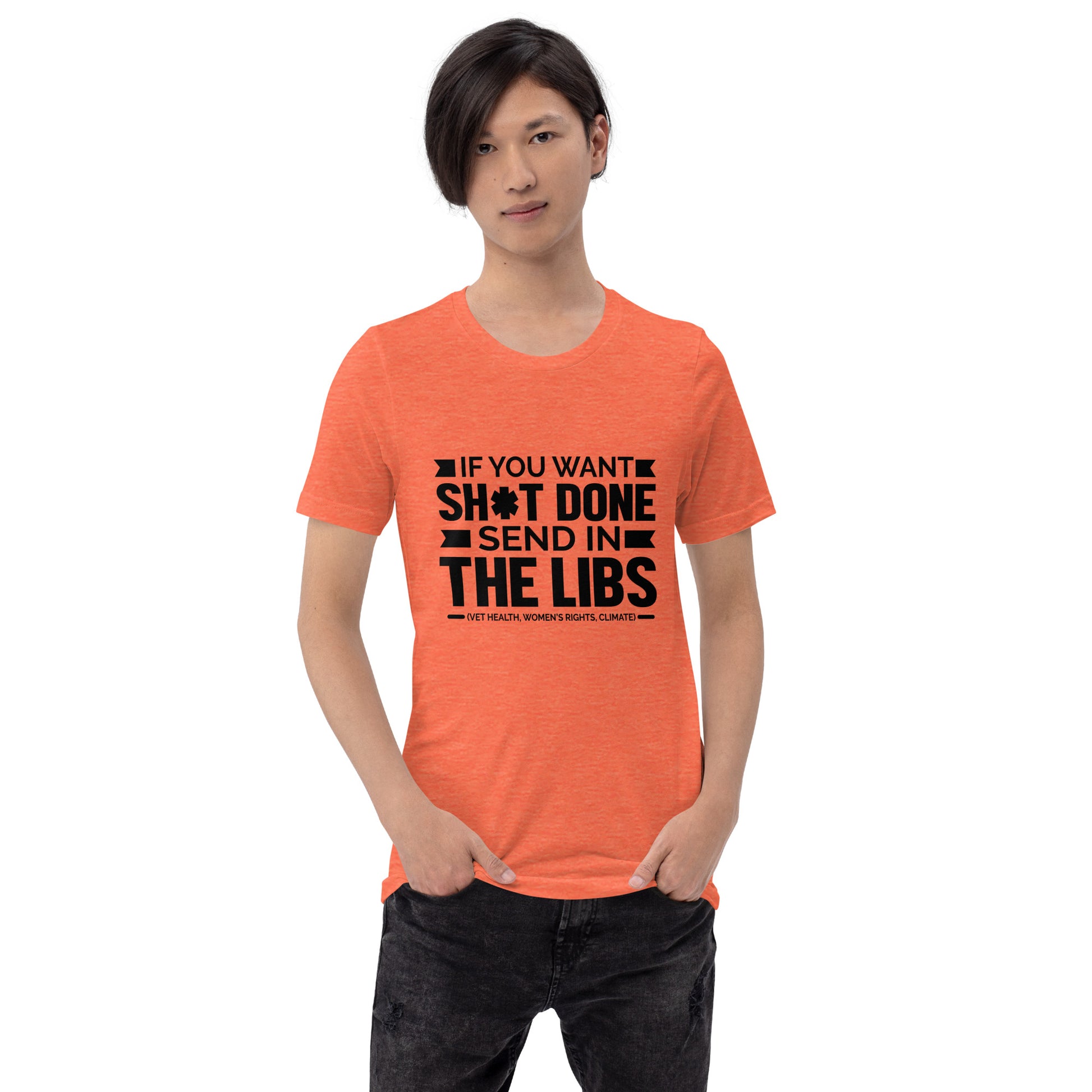 unisex staple tshirt heather orange