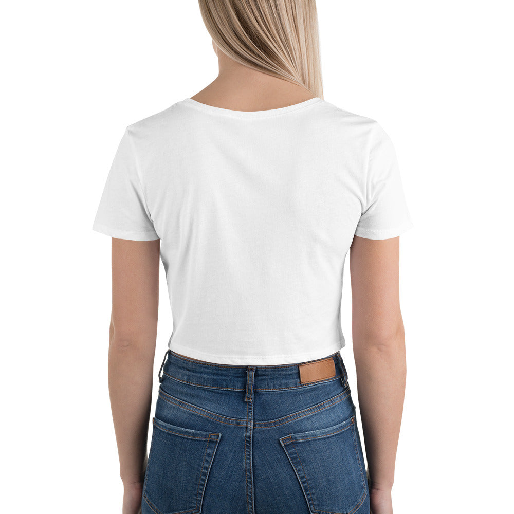 womens crop tee white back